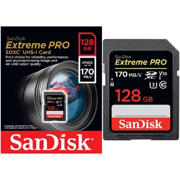 SanDisk Extreme PRO SDXC UHS-I Memory Card 170 MB/s - 128GB 