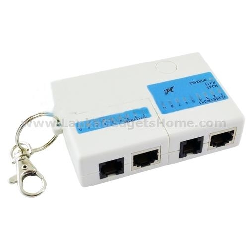 Ethernet RJ45 RJ11 Cat5 Network LAN Cable Tester Checker with Keychain